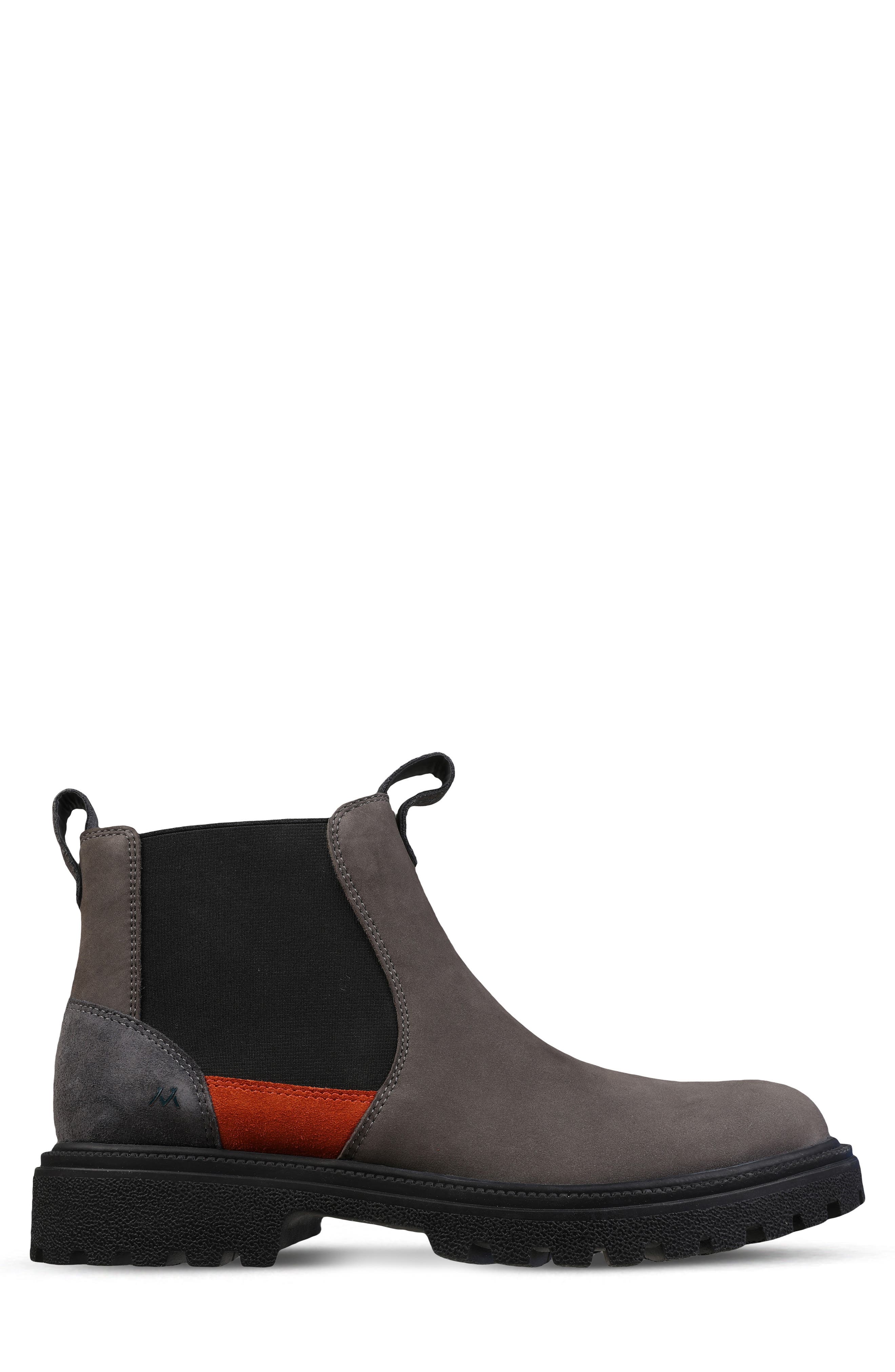 Marcus Lug Sole Boot, Alternate, color, CHARCOAL/ BLACK