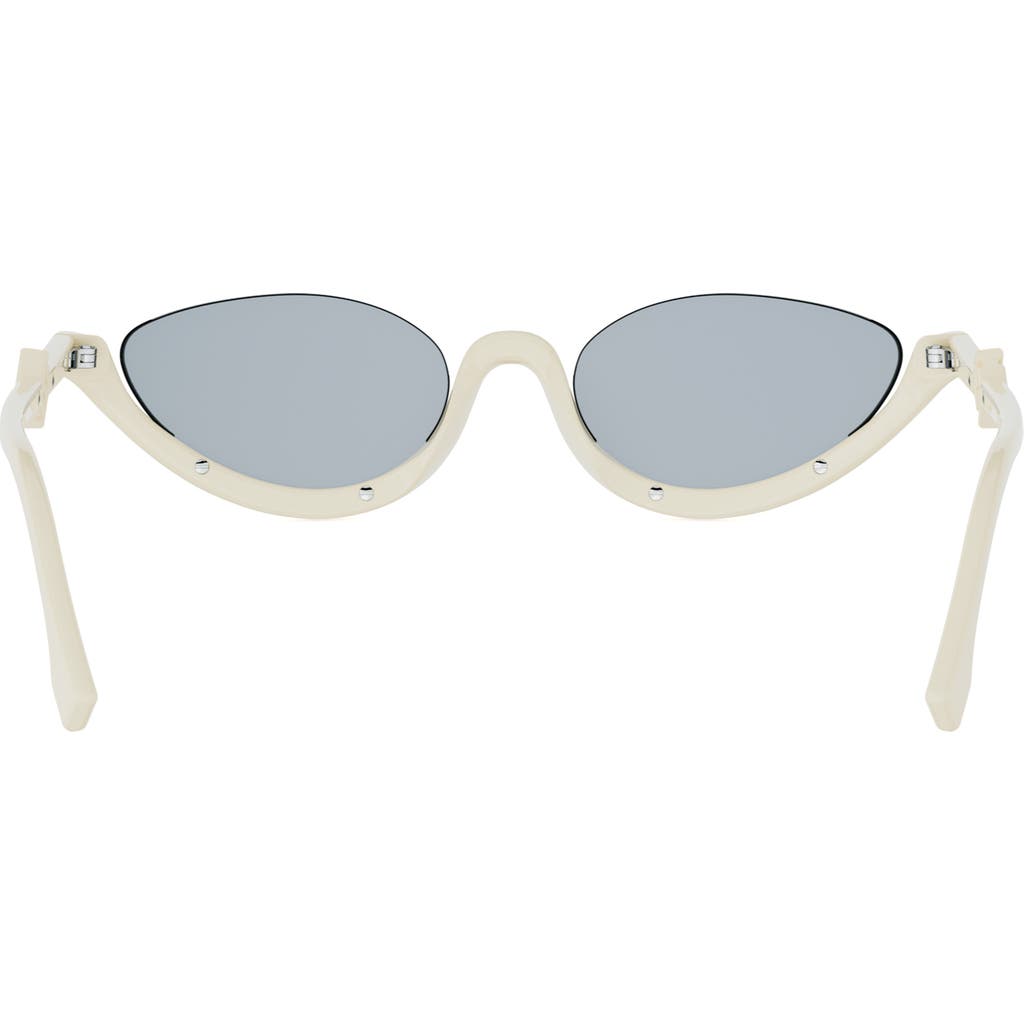 Fendi Ff Diamonds 53mm Oval Sunglasses In Neutral