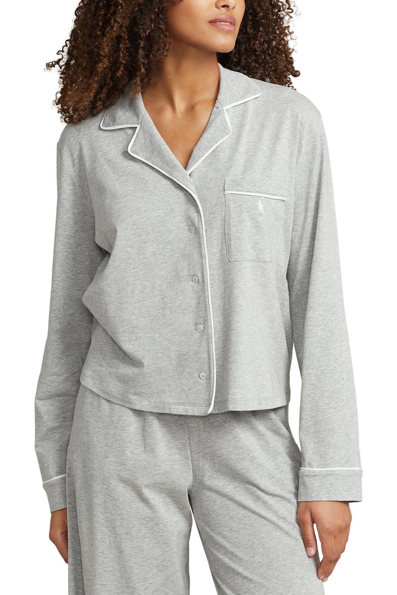 Jersey Pajamas, Alternate, color, HEATHER GREY
