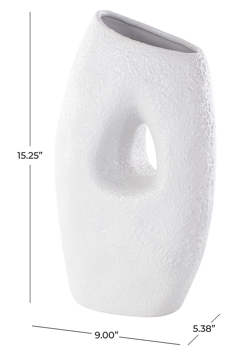 White Ceramic Vase, Alternate, color, WHITE