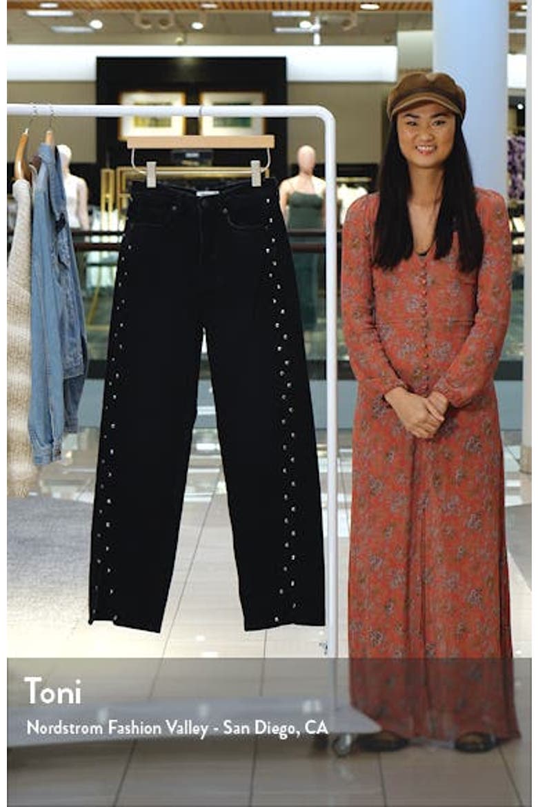 Cary Studded High Waist Slouchy Wide Leg Jeans video