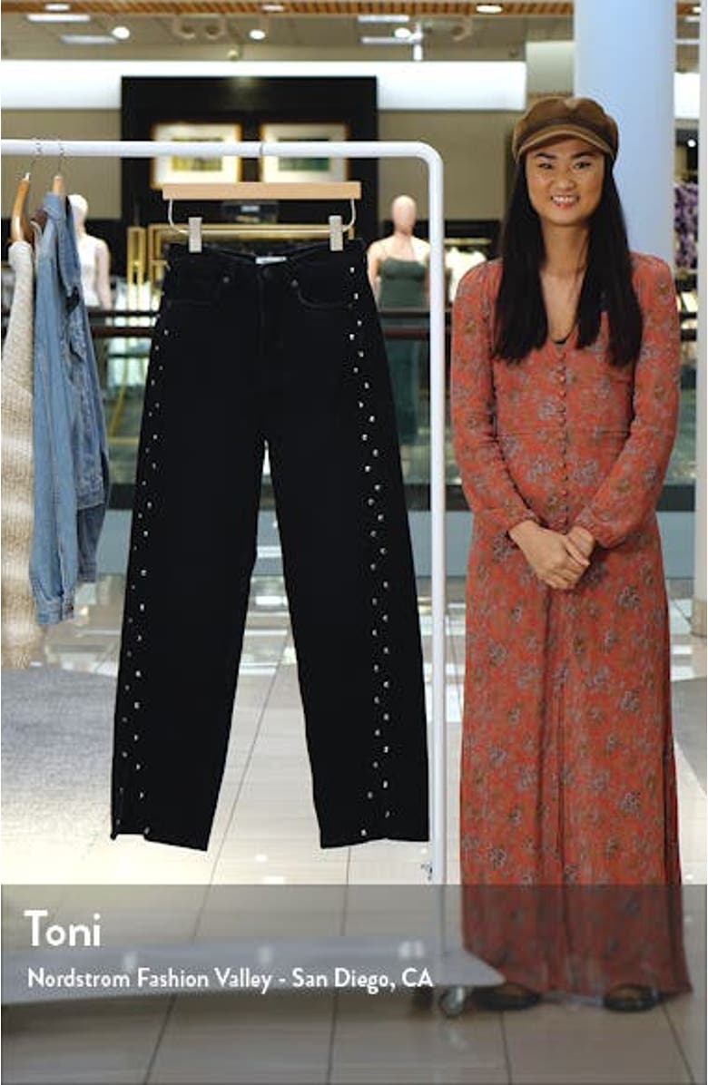 Cary Studded High Waist Slouchy Wide Leg Jeans, sales video thumbnail