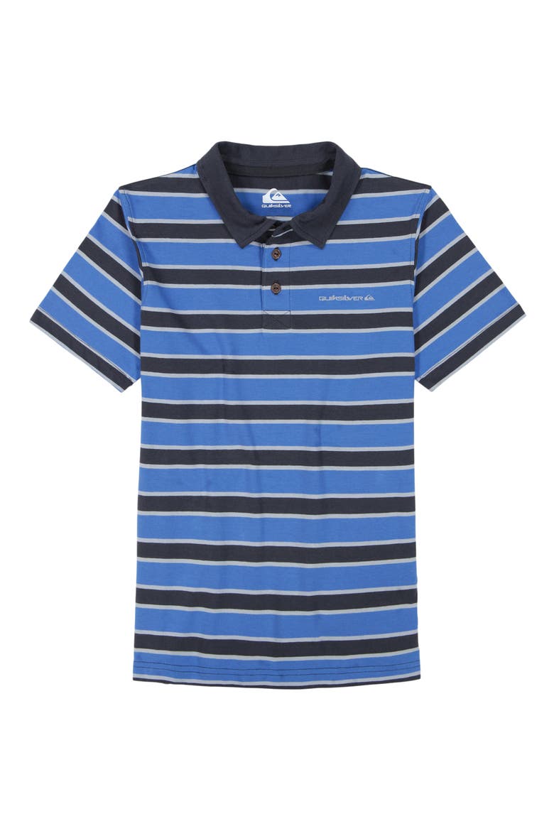 Kids' Stripe Lite Polo, Main, color, STAR SAPHIRE