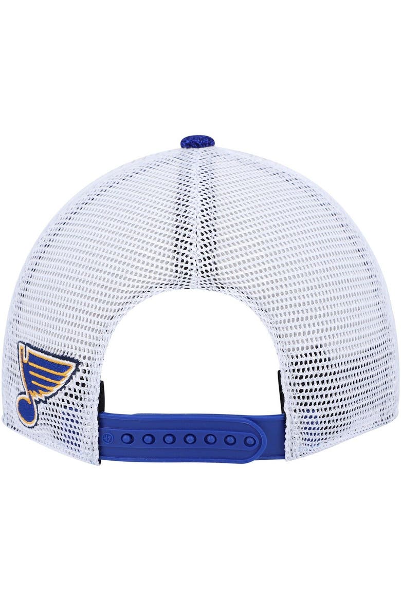Women's '47 Blue/White St. Louis Blues Encore MVP Trucker Snapback Hat, Alternate, color, Blue