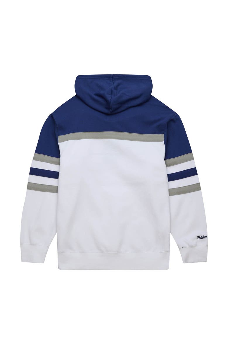 Men's Mitchell & Ness White/Blue Tampa Bay Lightning Head Coach Pullover Hoodie, Alternate, color, White