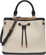 KARL LAGERFELD PARIS Evelina Canvas Bucket Bag