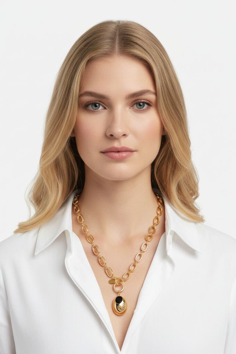 Promise Pendant Necklace, Alternate, color, gold