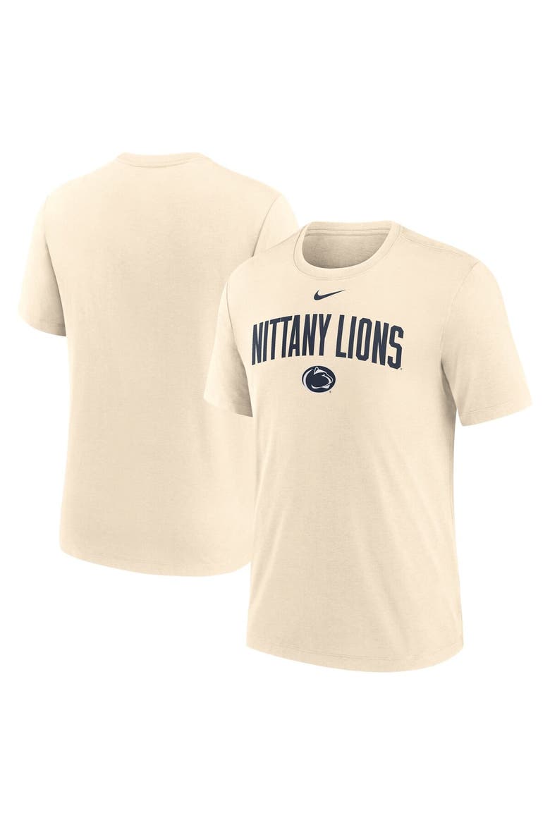 Men's Nike Natural Penn State Nittany Lions Arch Logo Triblend T-Shirt, Alternate, color, Natural