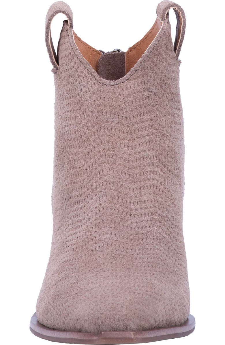 DAN POST BOOT COMPANY Kuster Suede Perforated Western Ankle Boot, Alternate, color,