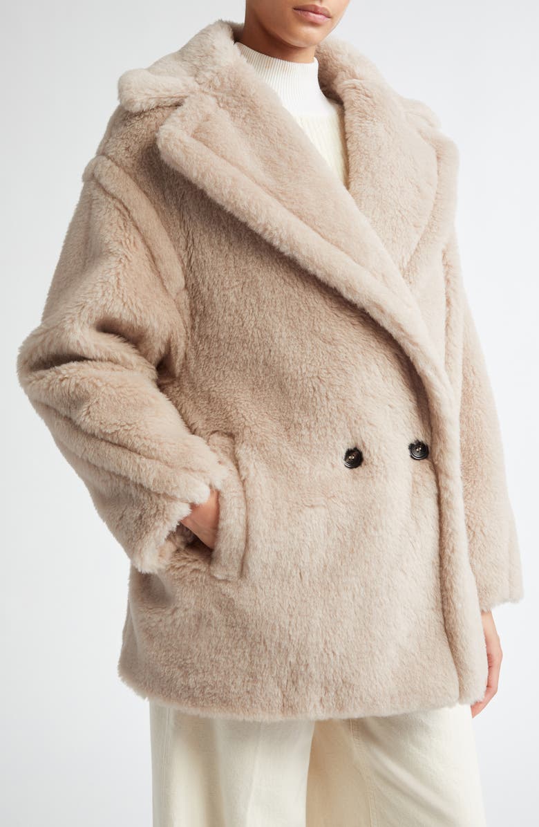 Max Mara Olga Teddy Short Coat, Alternate, color, 