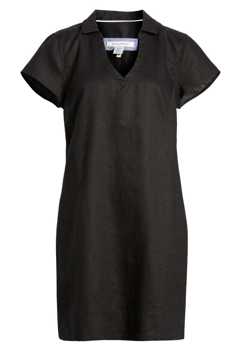 two palms linen shirt dress New Tommy Bahama Two Palms Linen Shirt Dress in Black SW621562 Women's Small