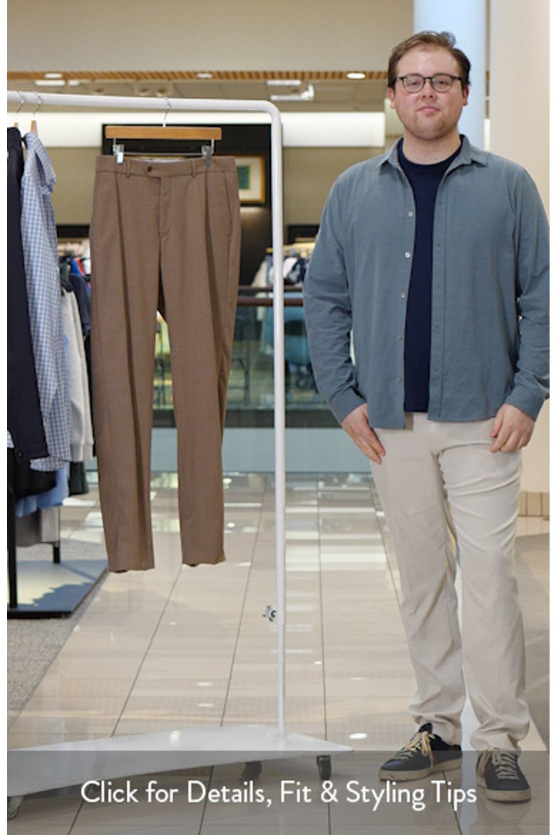 Lightweight Flat Front Mesh Weave Wool Dress Pants video