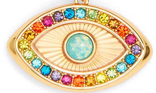 Kurt Geiger London Rainbow Eye Pendant Necklace In Multi