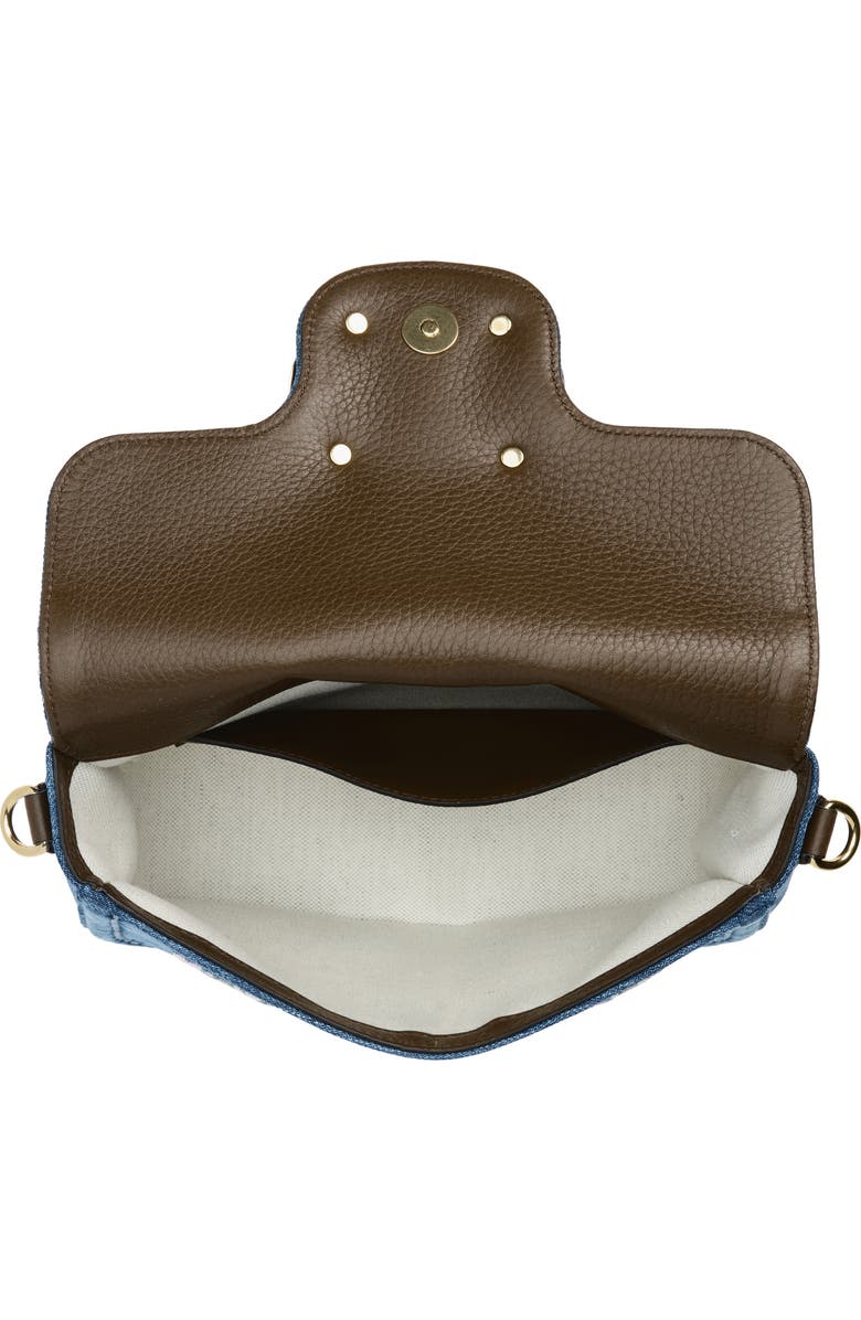 Valentino Garavani Alltime Denim Shoulder Bag, Alternate, color, Blue Multi