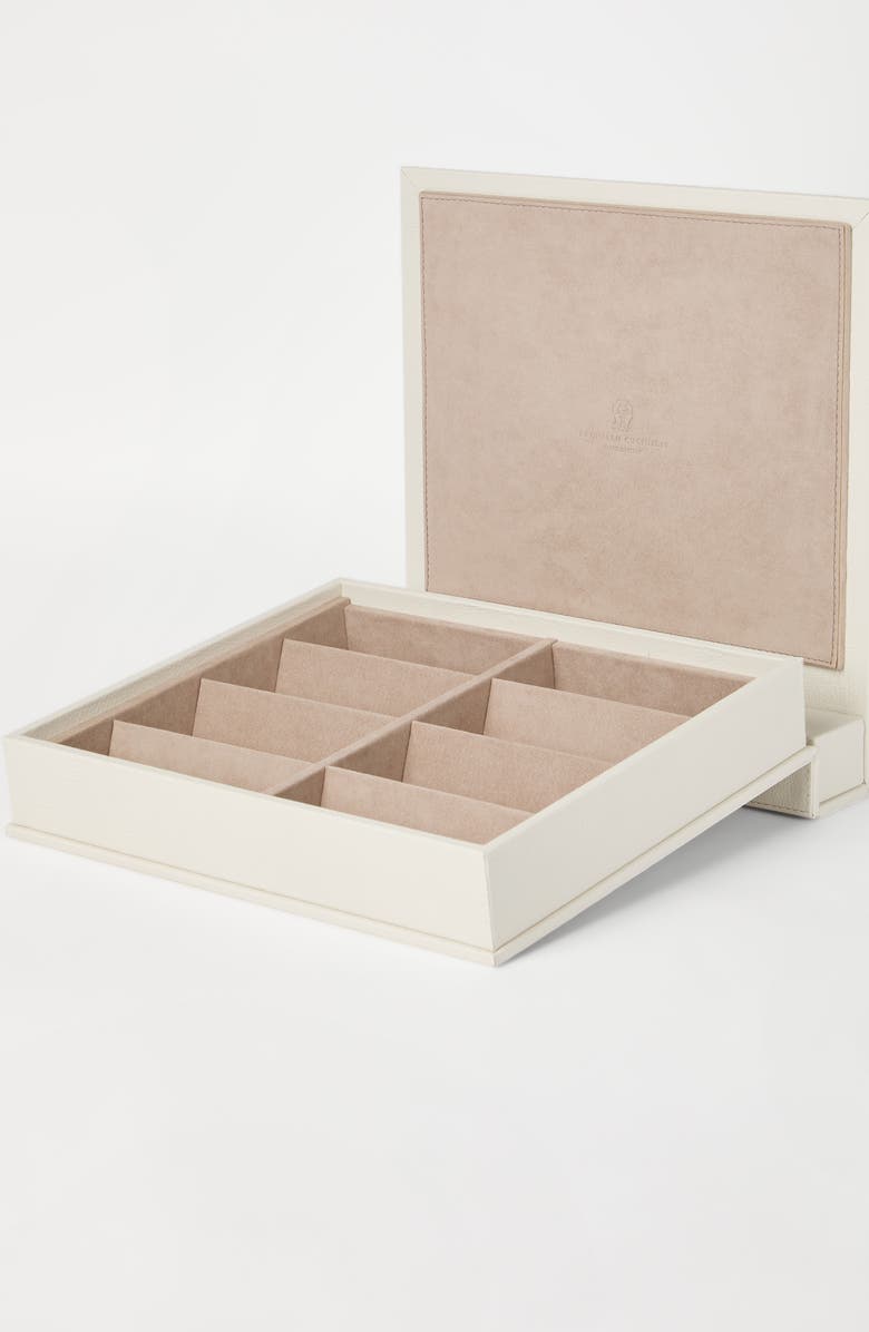 Brunello Cucinelli Calfskin glasses organizer, Alternate, color,