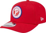New Era Men's New Era Red Philadelphia Phillies Circle Patch 9SEVENTY Stretch-Snap Hat