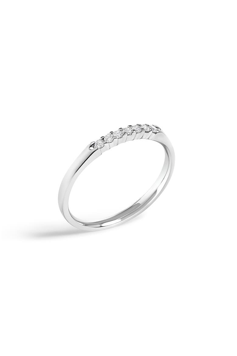 14K Gold 1/10 Ctw Diamond 7 Stone Band Ring, Alternate, color, White Gold