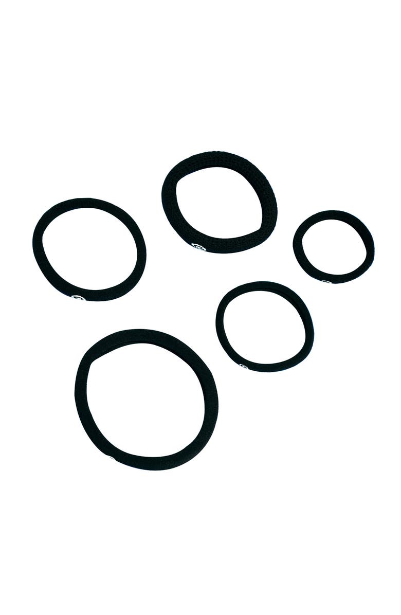 Gimme Beauty Hair Ties in 5 Sizes, Bands Fitting Kit, Main, color, Black