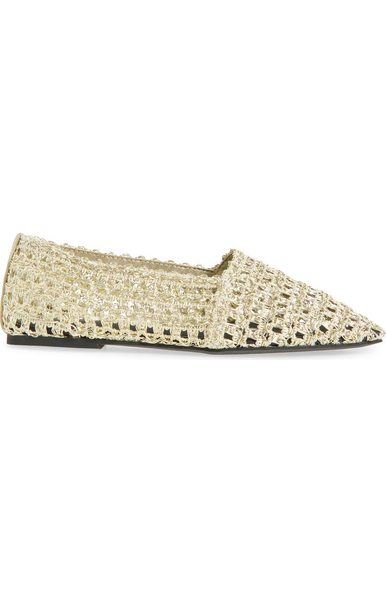 rag & bone Emma Woven Flat, Alternate, color, Gold Mesh