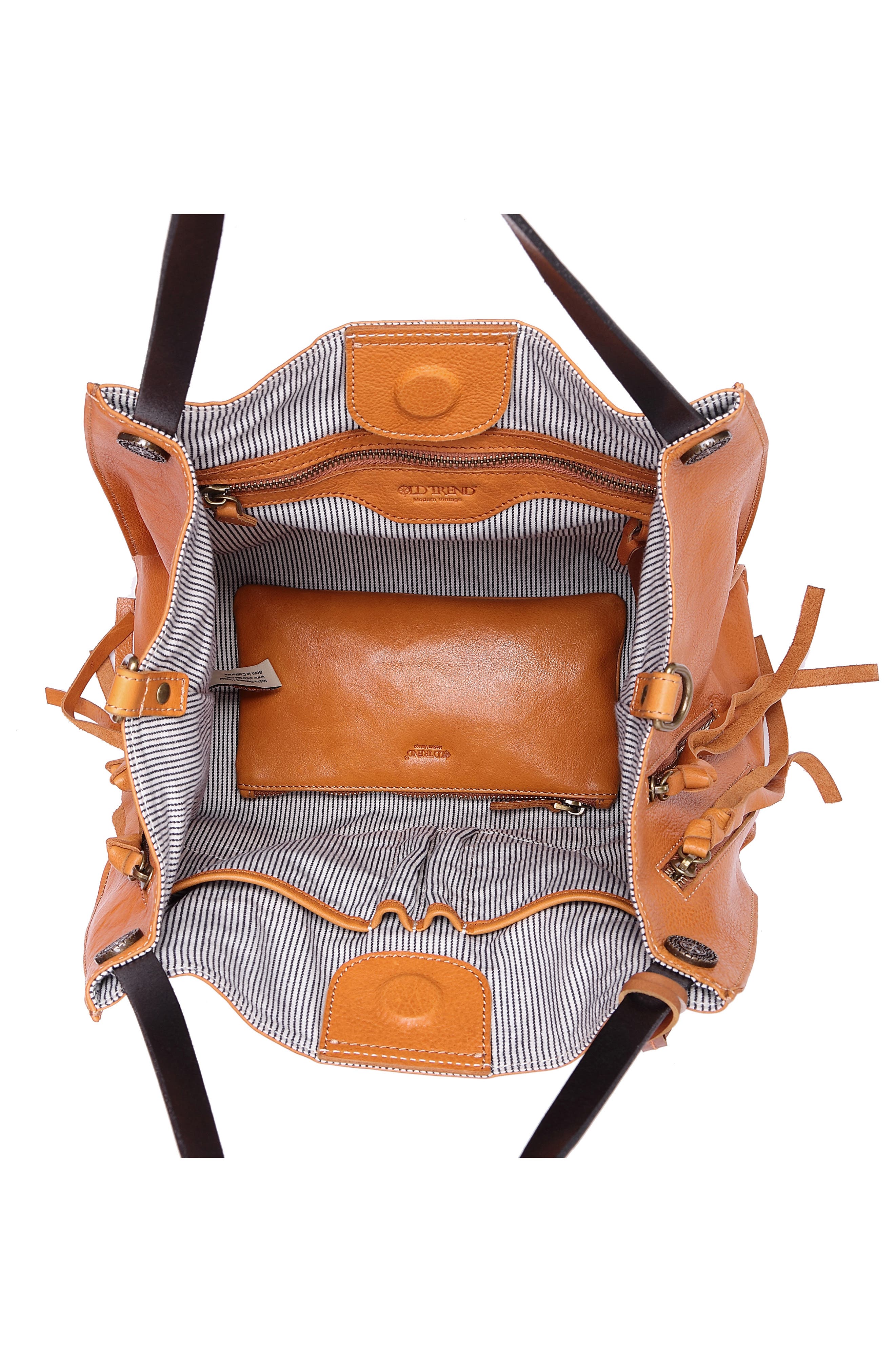 OLD TREND Daisy Leather Tote Bag, Alternate, color, Chestnut