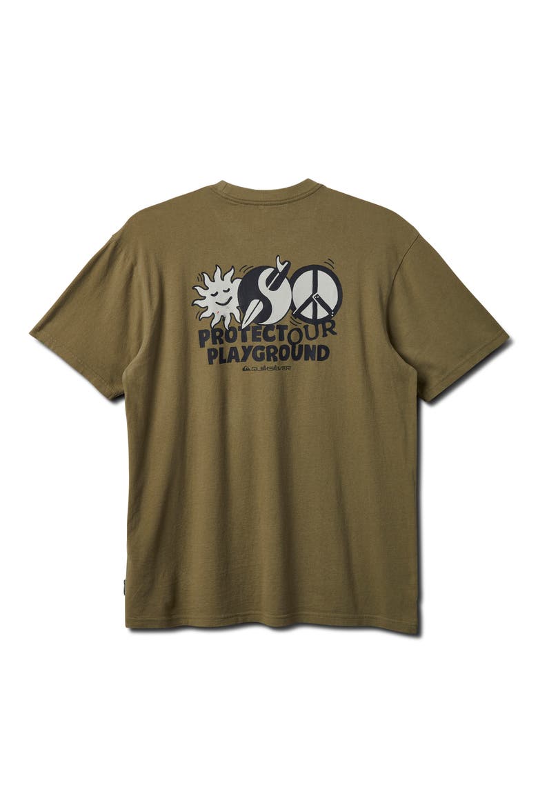 Wake Up World Graphic T-Shirt, Alternate, color, ALOE