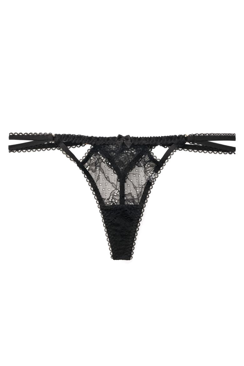 Kimmy Thong Panties, Alternate, color, Black