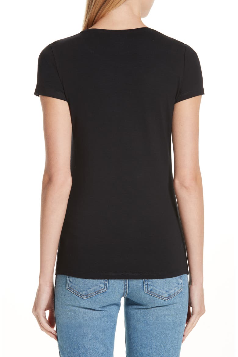 Majestic Knit Tee, Alternate, color, NOIR