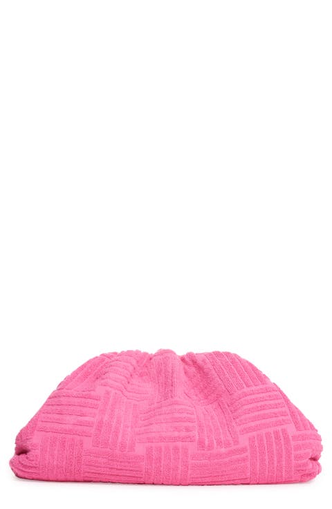 The Pouch Jacquard Terry Cloth Clutch