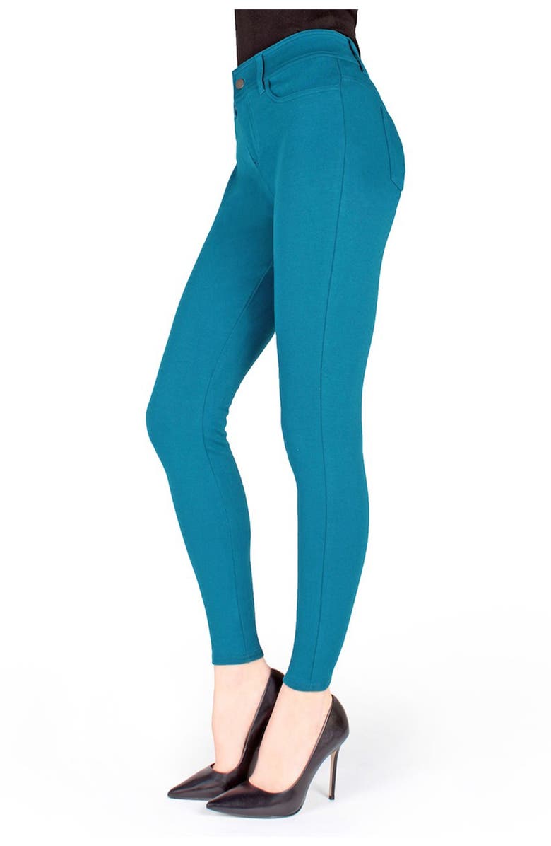 MeMoi Ponte Leggings, Alternate, color, Ocean Depths