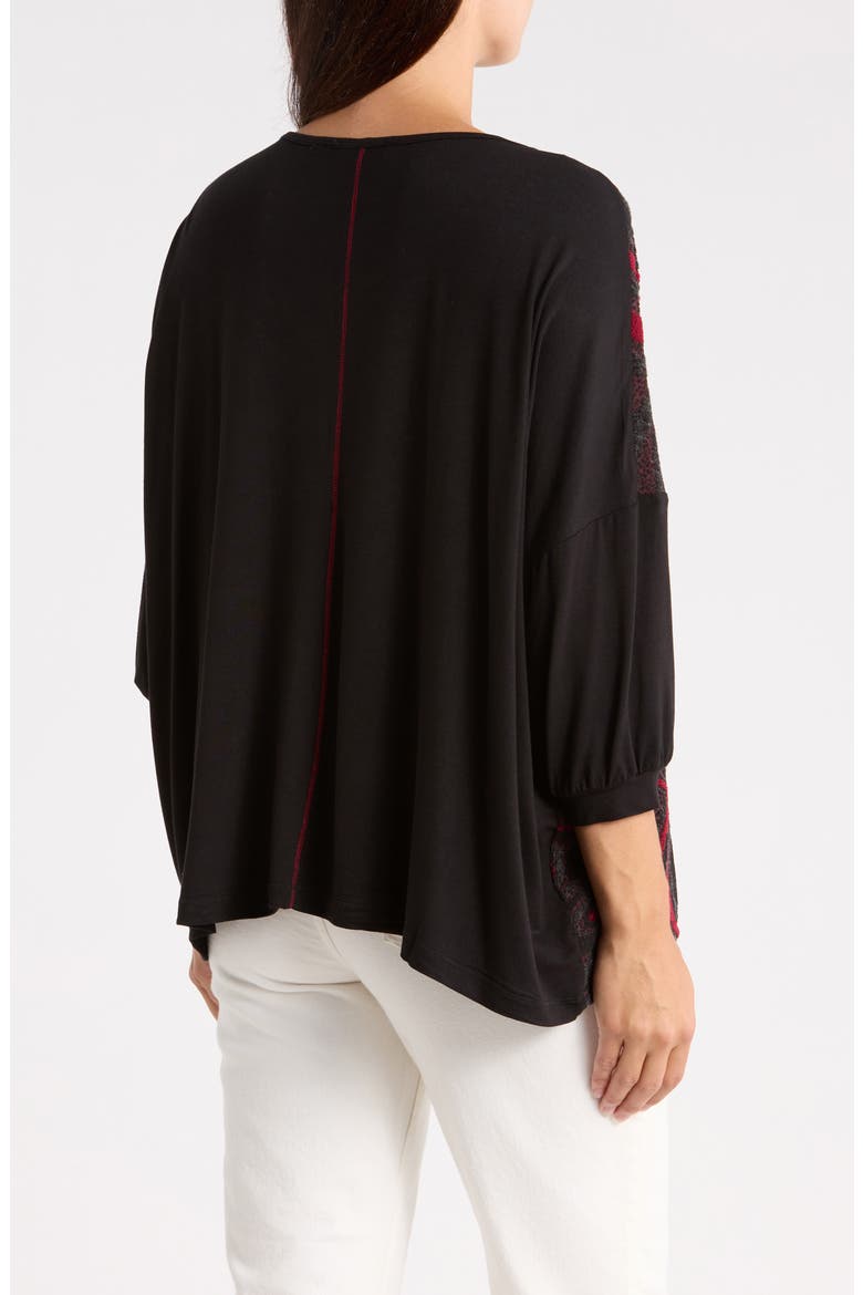 Boxy Print Top, Alternate, color, RED