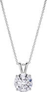 LuvMyJewelry Lucent 14K Gold Round Lab Grown Diamond Pendant - 2 Ct