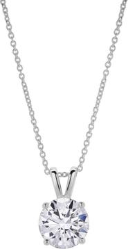 LuvMyJewelry Lucent 14K Gold Round Lab Grown Diamond Pendant - 2 Ct