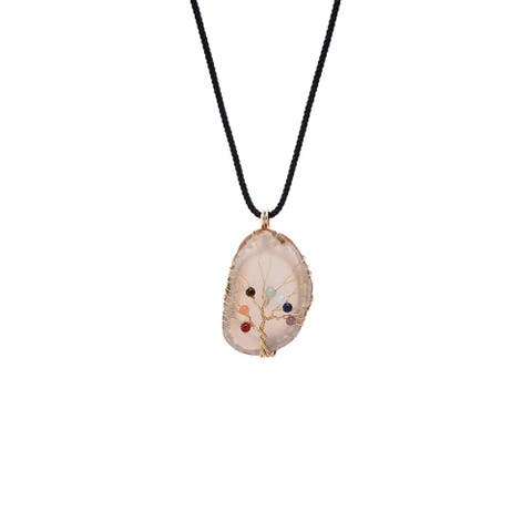 Natura Stone Tree Of Life Charm Necklace