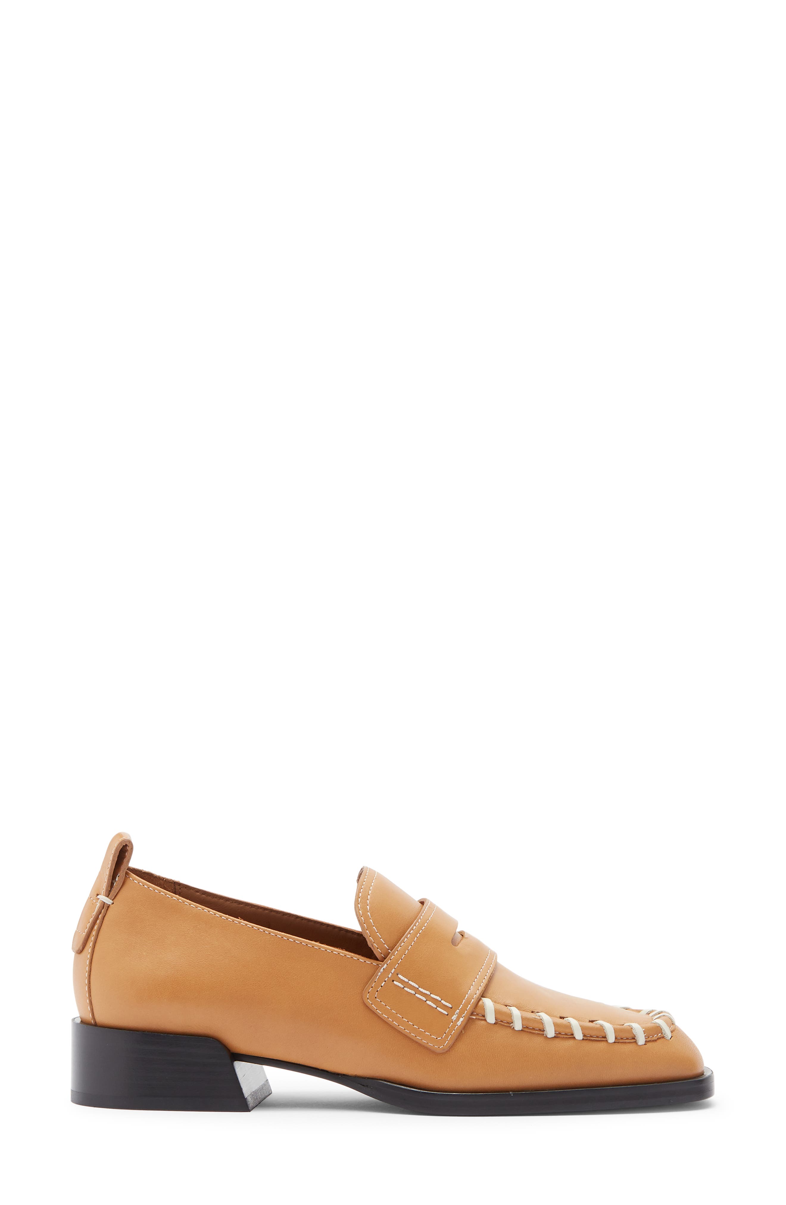 LABUCQ George Whipstitch Penny Loafer, Alternate, color, Camel