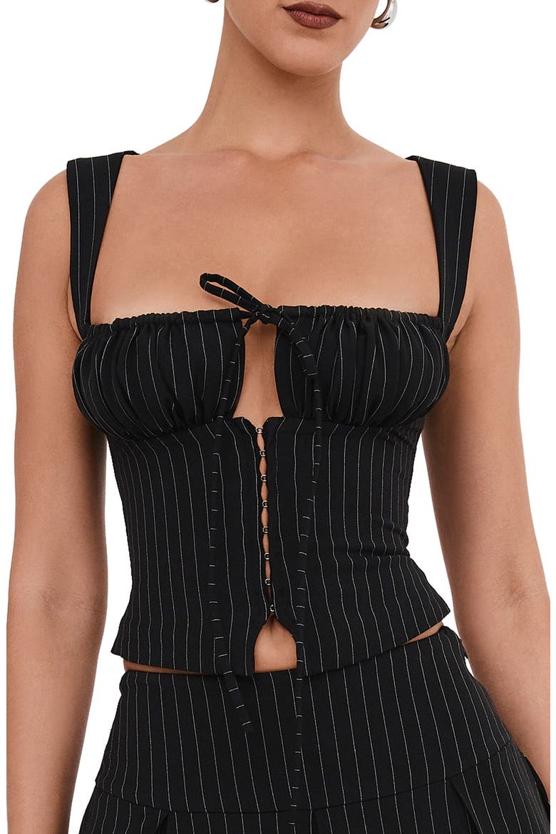 Pinstripe Corset, Alternate, color, BLACK