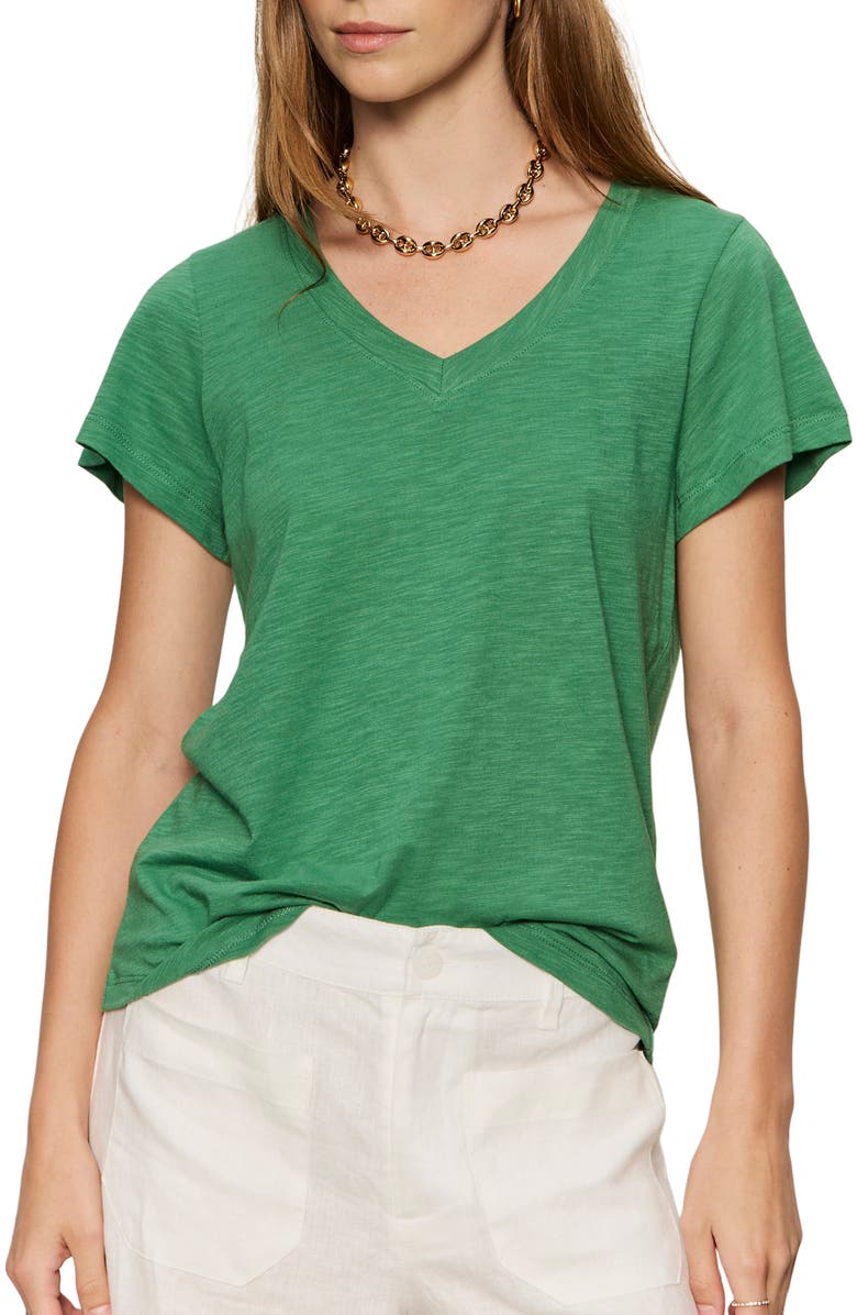 Sanctuary V-Neck T-Shirt, Main, color, Green Juice