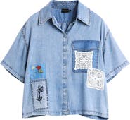 Desigual Patchwork Denim Shirt