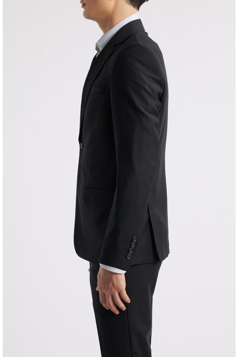 Matteo Slim Fit Black Wool Sport Coat, Alternate, color, BLACK