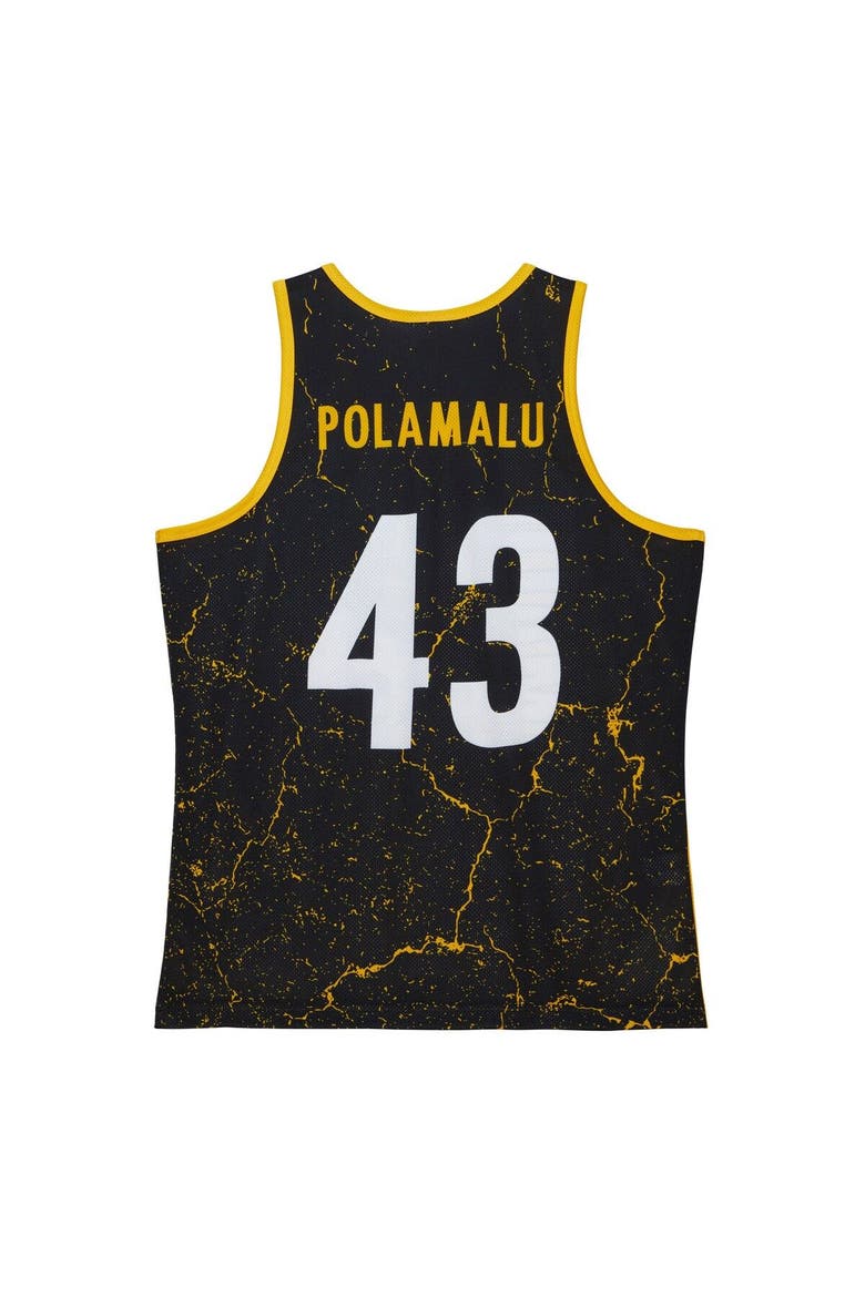 Men's Mitchell & Ness Troy Polamalu Black Pittsburgh Steelers 2007 Player Burst Tank Top, Alternate, color, Black
