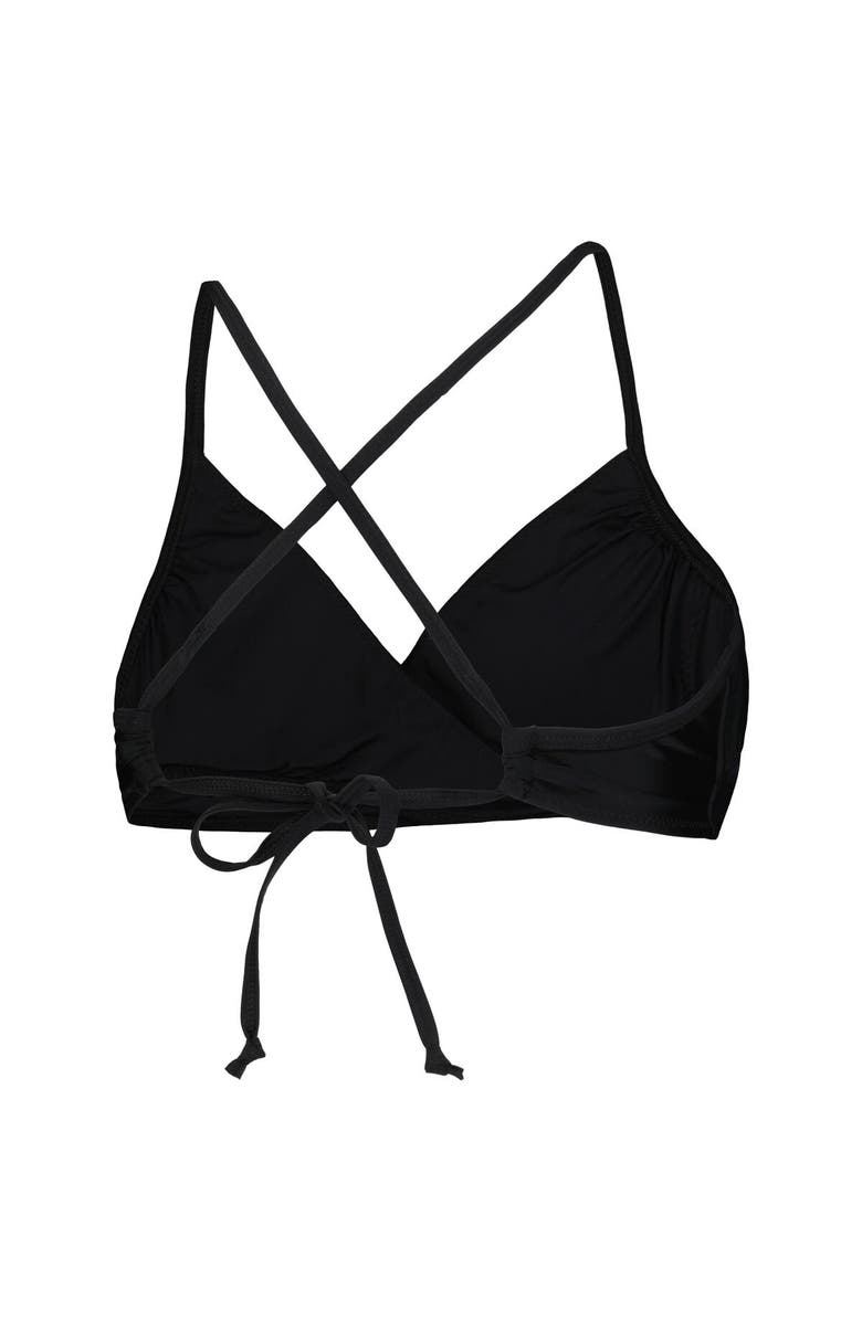 G-III 4HER BY CARL BANKS Women's G-III 4Her by Carl Banks Black Las Vegas Raiders Hall of Fame Bikini Top, Alternate, color, 