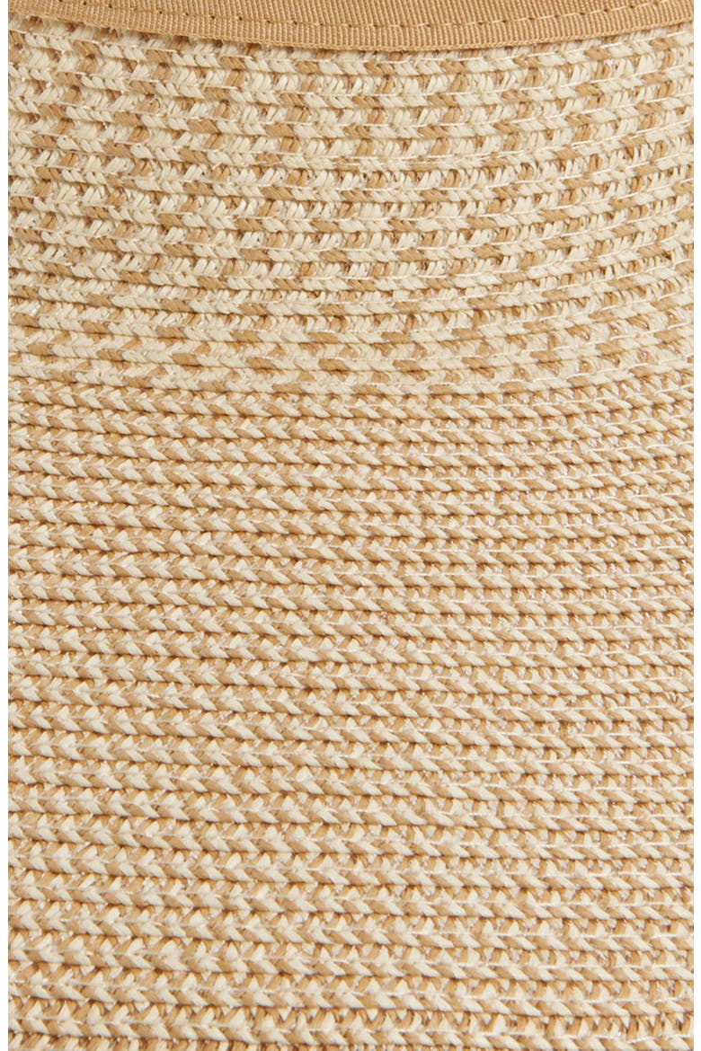 Back Bow Straw Visor, Alternate, color, NATURAL WHITE