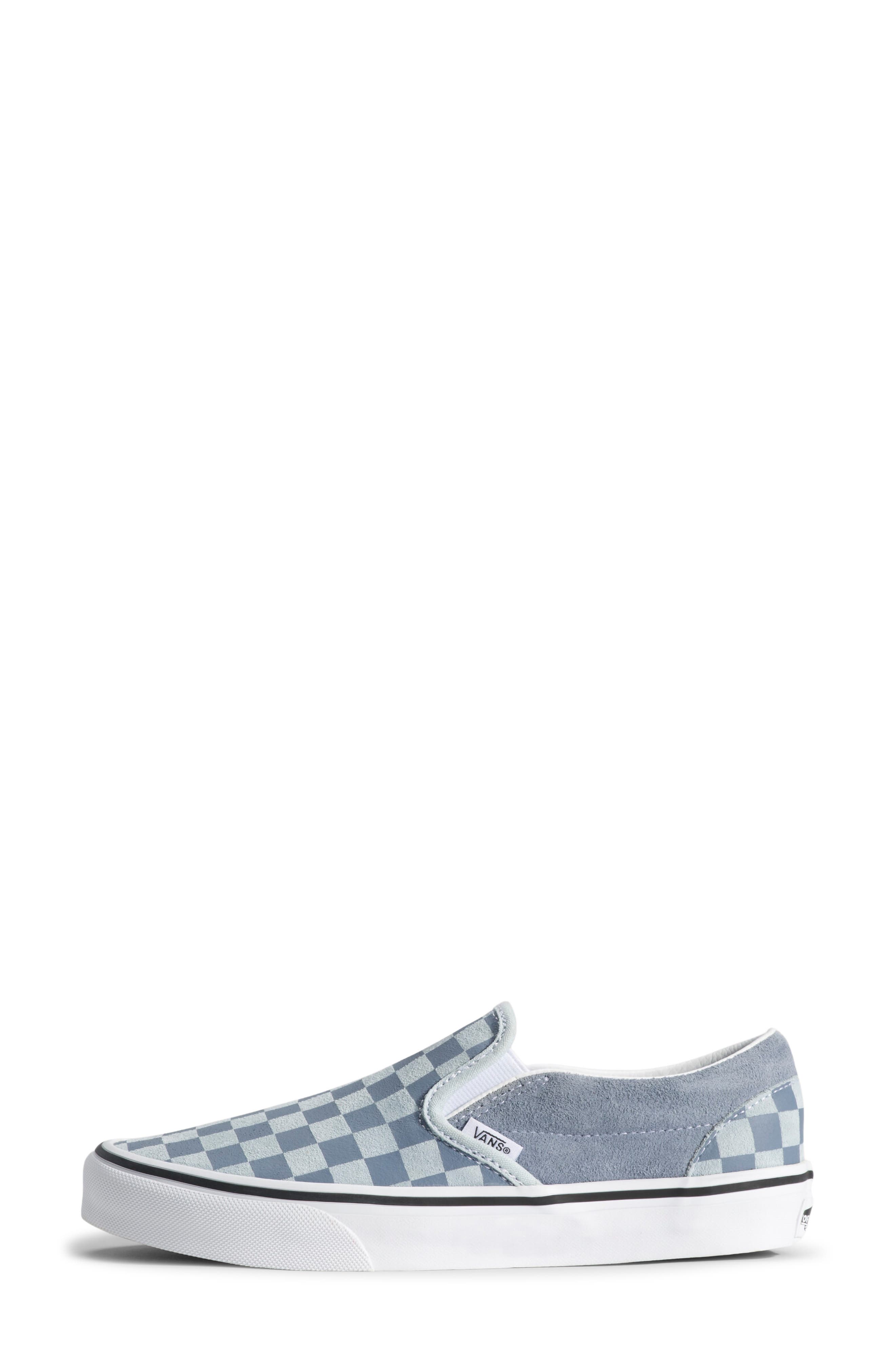 Vans Gender Inclusive Classic Slip-On Sneaker, Alternate, color, Checkerboard Light Blue