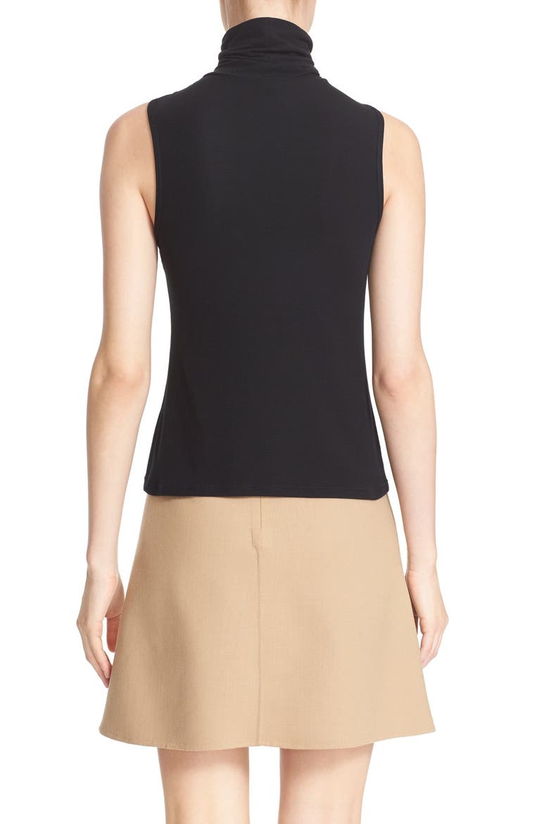 'Wendel' Sleeveless Turtleneck Top, Alternate, color, BLACK