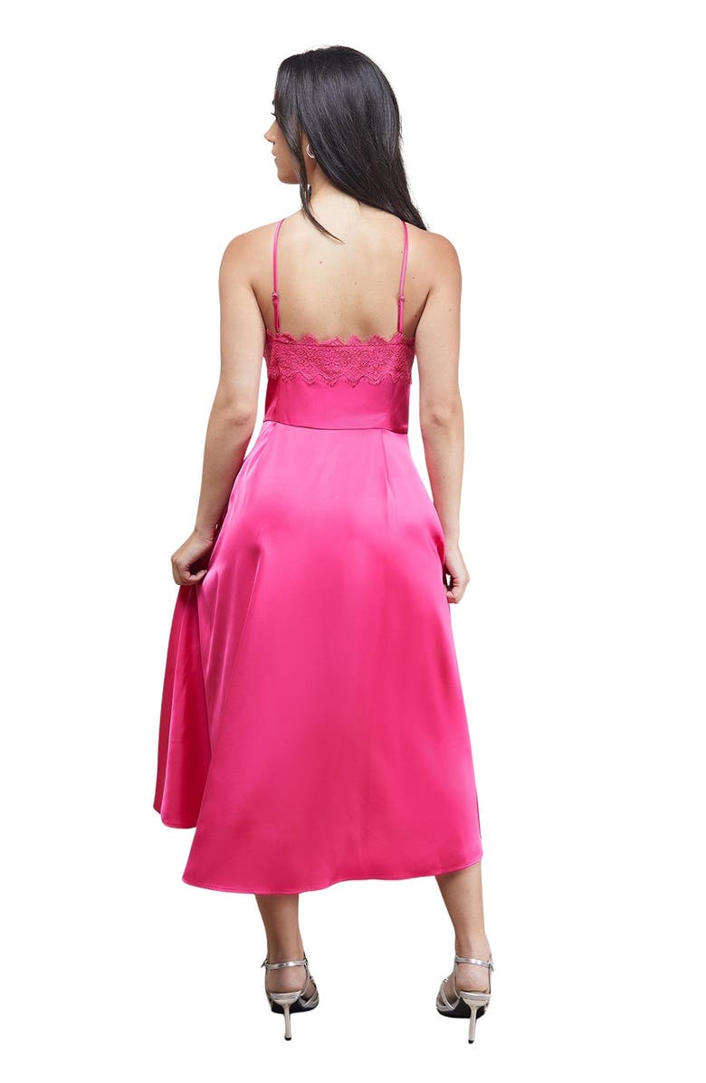 Oasis Lace Detail Midi Prom Dress, Alternate, color, Magenta
