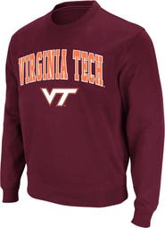 COLOSSEUM Men's Colosseum Maroon Virginia Tech Hokies Arch & Logo Crew Neck Sweatshirt