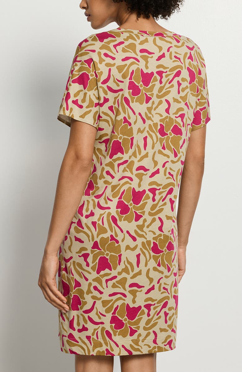 Hanro Short Sleeve Cotton & Modal Nightgown, Alternate, color, Illustrated Petals