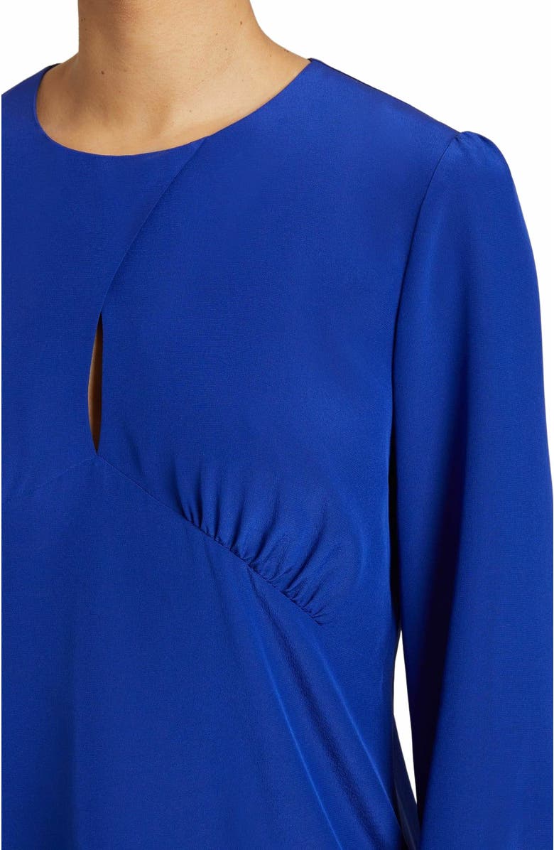 Santorelli LYRA Long Sleeve Silk Blouse with Keyhole Neckline, Alternate, color, 
