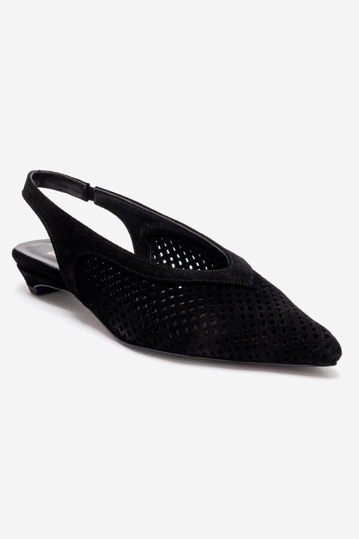 Forever & Always Shoes Lieve Leather Slingback Pump, Alternate, color, Black Suede