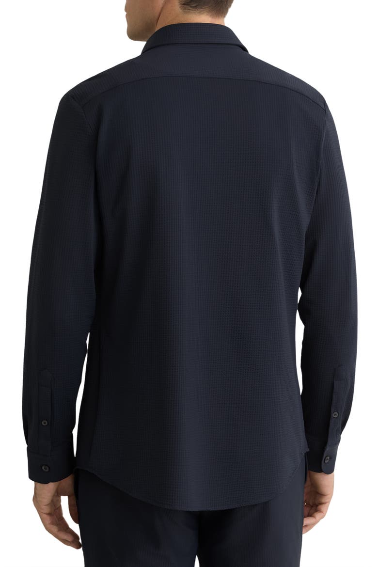 Solarko Seersucker Button-Up Shirt, Alternate, color, NAVY