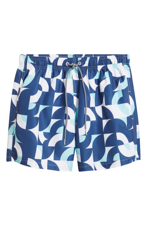 Abstract Print Swim Trunks